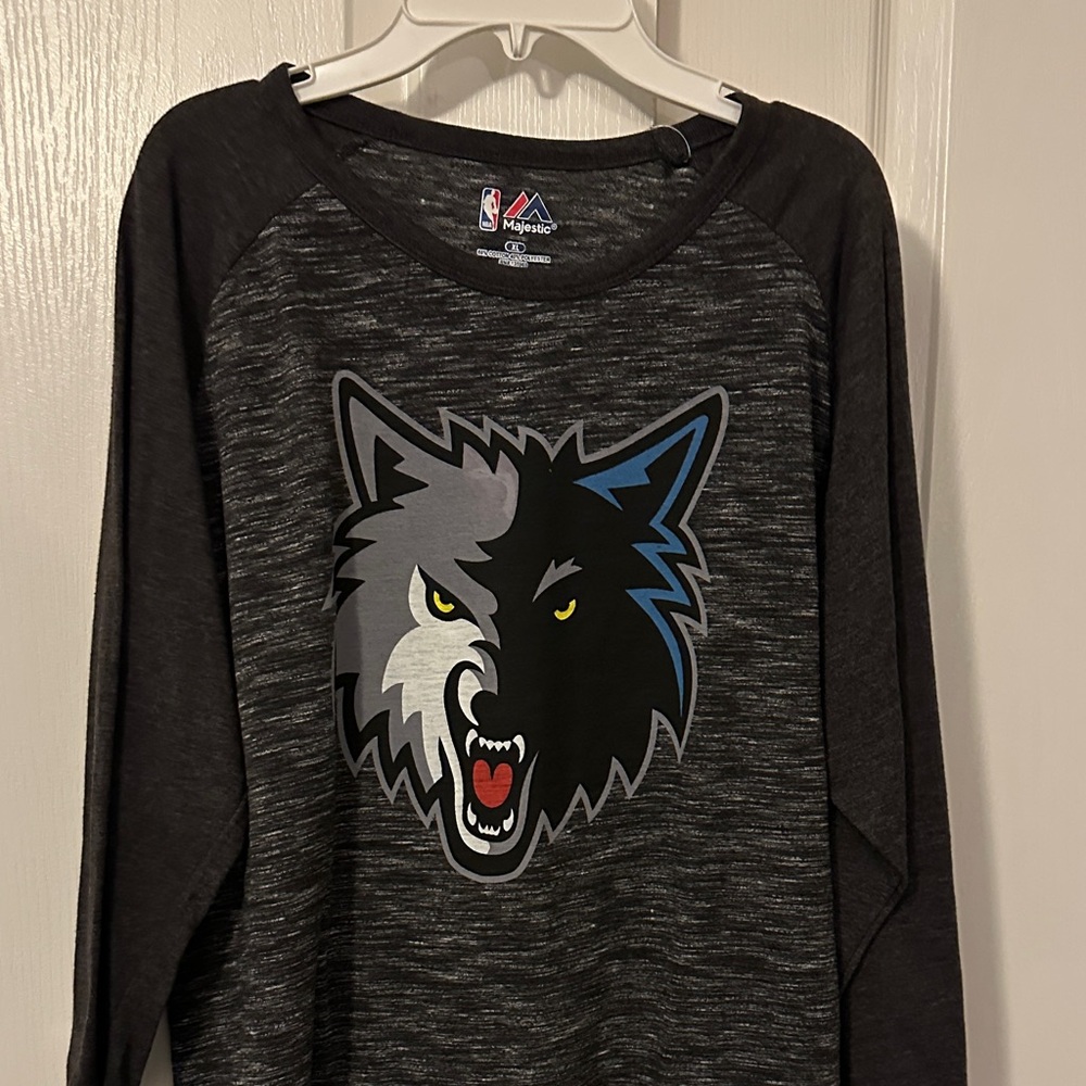 Majestic Black and Gray Women's Top